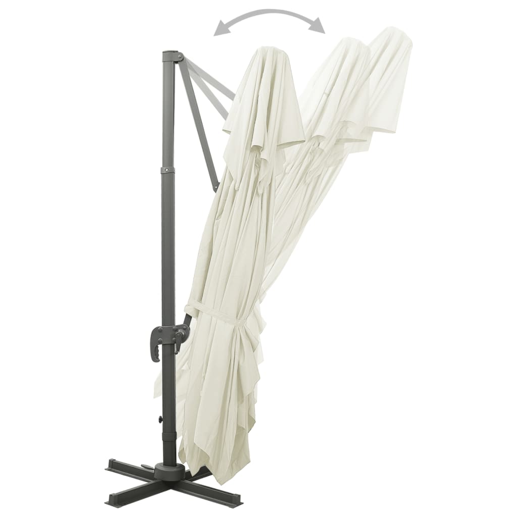 Ομπρέλα Κήπου με Διπλή Επιφάνεια Άμμου 400x300 εκ.