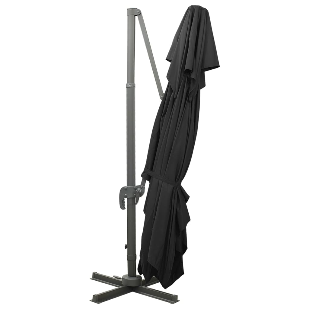 Ομπρέλα Κήπου με Διπλή Κορυφή Μαύρη 400x300 εκ.