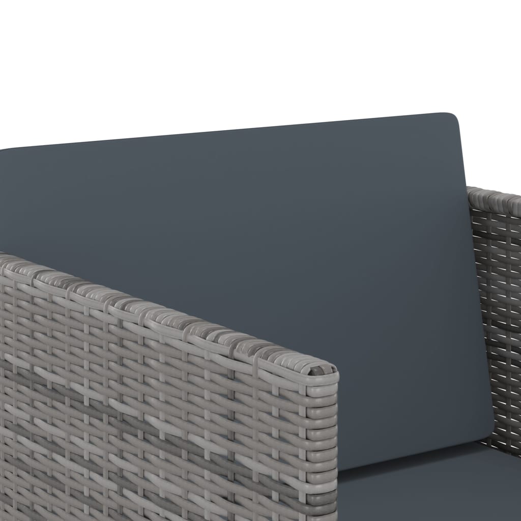 Σετ Τραπεζαρίας Κήπου 13 τεμ. Γκρι Συνθετ. Ρατάν με Μαξιλάρια