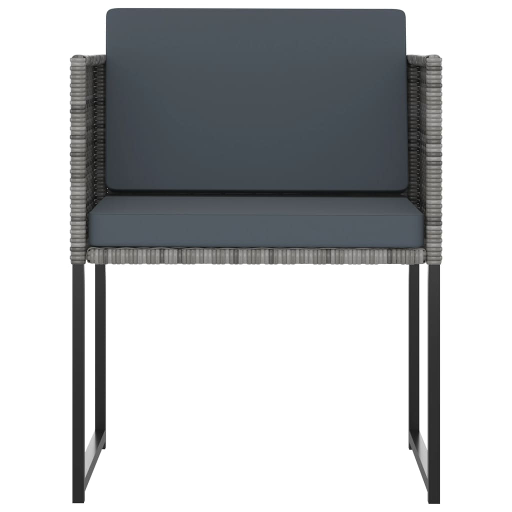 Σετ Τραπεζαρίας Κήπου 13 τεμ. Γκρι Συνθετ. Ρατάν με Μαξιλάρια