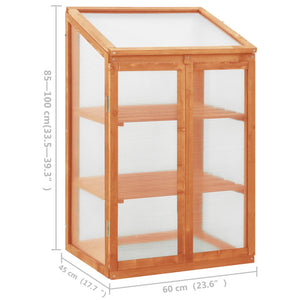 Θερμοκήπιο 60 x 45 x 100 εκ. από Ξύλο Ελάτης