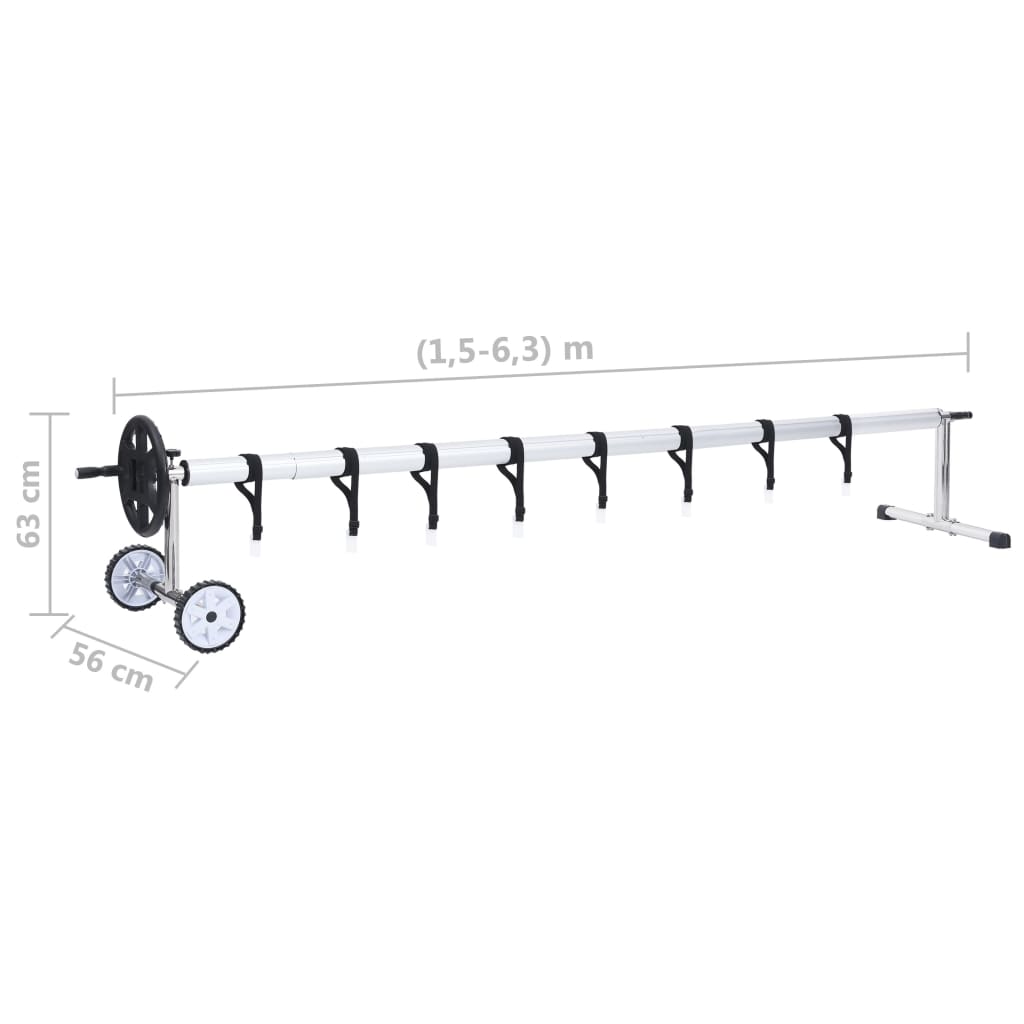 Ρόλερ Καλύμματος Πισίνας με Βάση από Ανοξείδωτο Ατσάλι - Pakobazaar