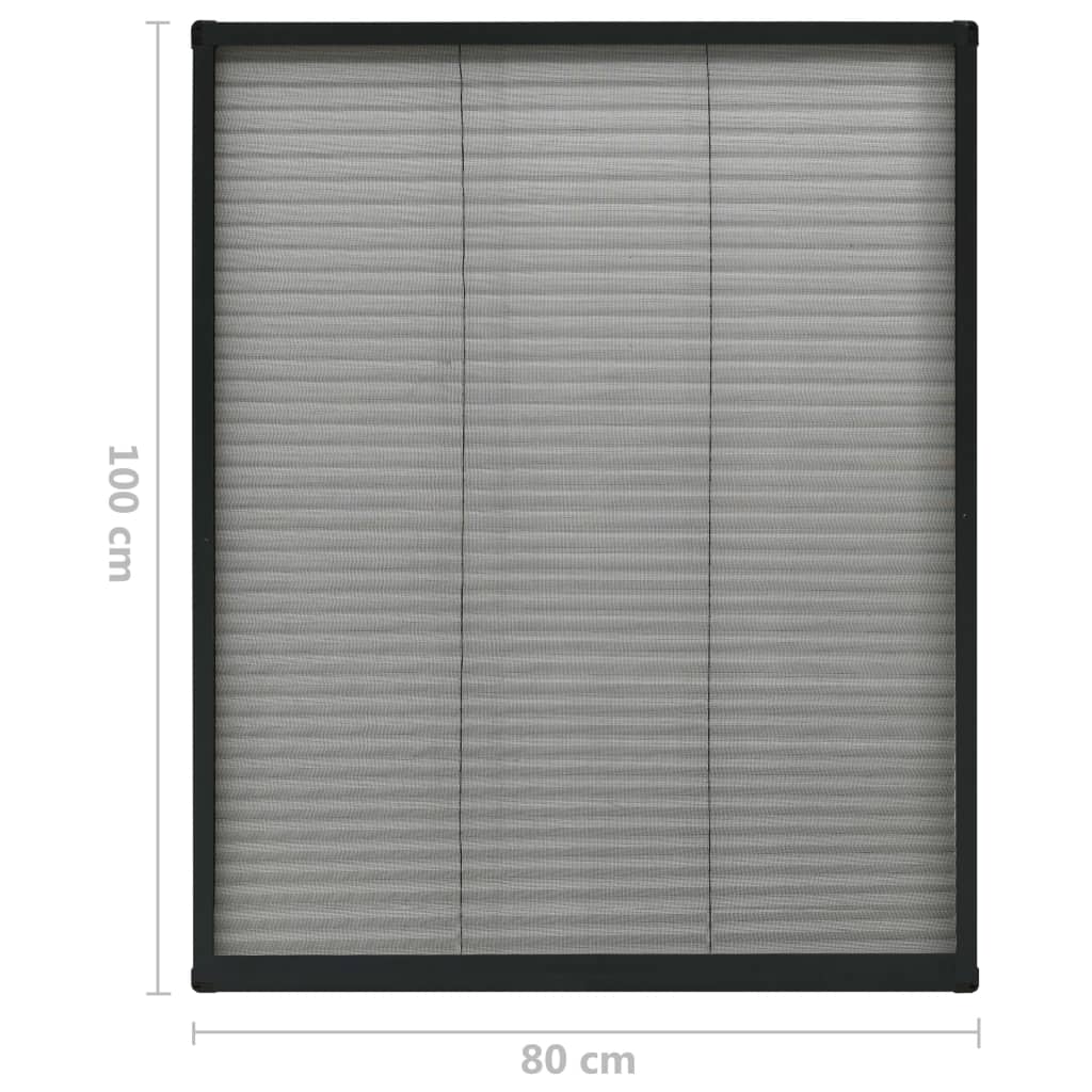 Σήτα Παραθύρου Πλισέ Ανθρακί 80 x 100 εκ. από Αλουμίνιο - PAKOBAZAAR