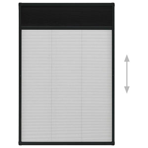 Σήτα Παραθύρου Πλισέ Ανθρακί 60 x 160 εκ. από Αλουμίνιο - Pakobazaar