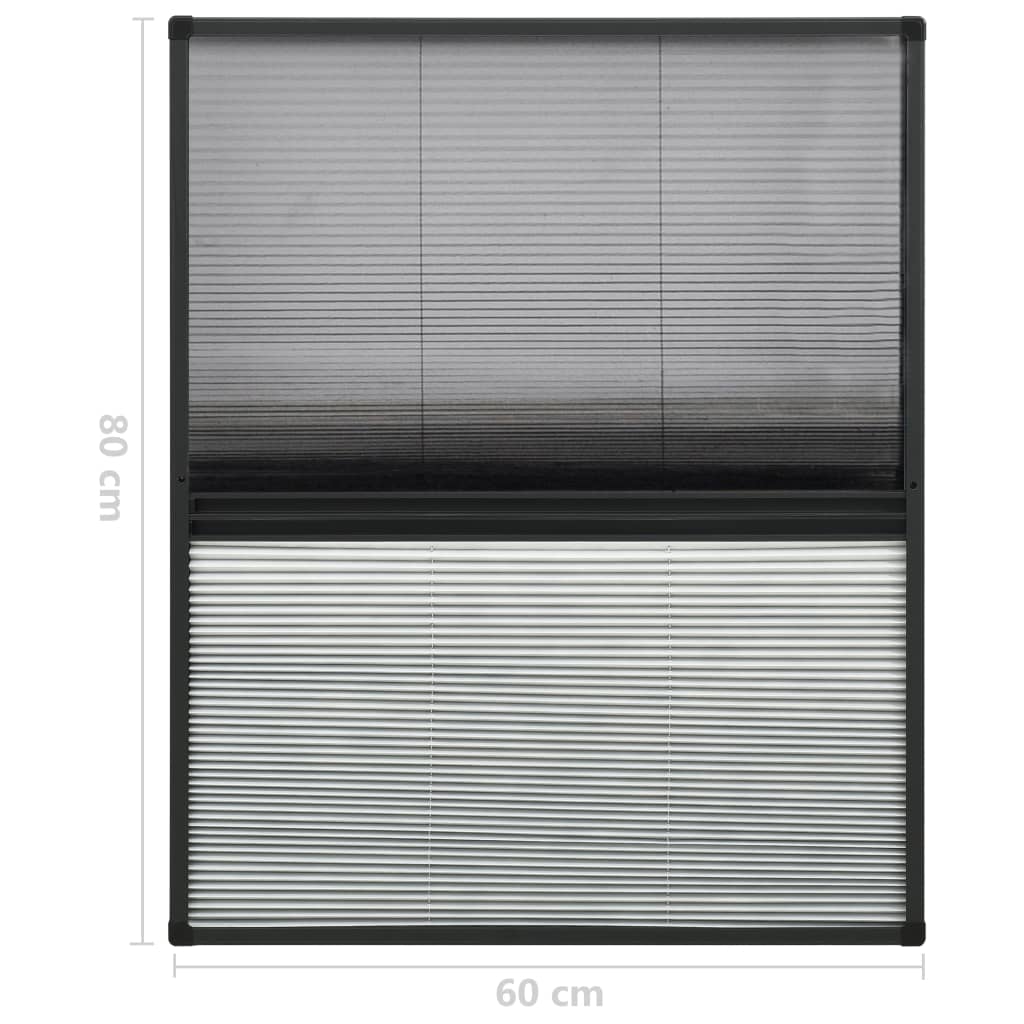 Σήτα Παραθύρου Πλισέ με Σκίαστρο 60 x 80 εκ. Αλουμινίου - Pakobazaar