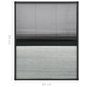 Σήτα Παραθύρου Πλισέ με Σκίαστρο 60 x 80 εκ. Αλουμινίου - Pakobazaar
