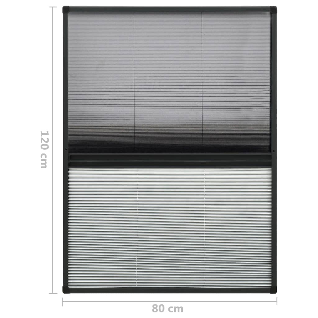Σήτα Παραθύρου Πλισέ με Σκίαστρο 80 x 120 εκ. Αλουμινίου - PAKOBAZAAR