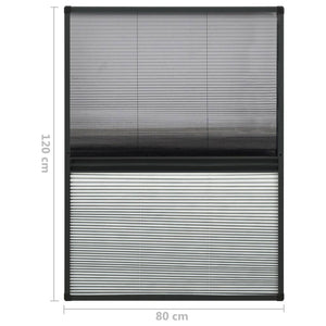 Σήτα Παραθύρου Πλισέ με Σκίαστρο 80 x 120 εκ. Αλουμινίου - PAKOBAZAAR