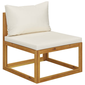 Σαλόνι Κήπου 8 Τεμαχίων Μασίφ Ξύλο Ακακίας με Κρεμ Μαξιλάρια - PAKOBAZAAR