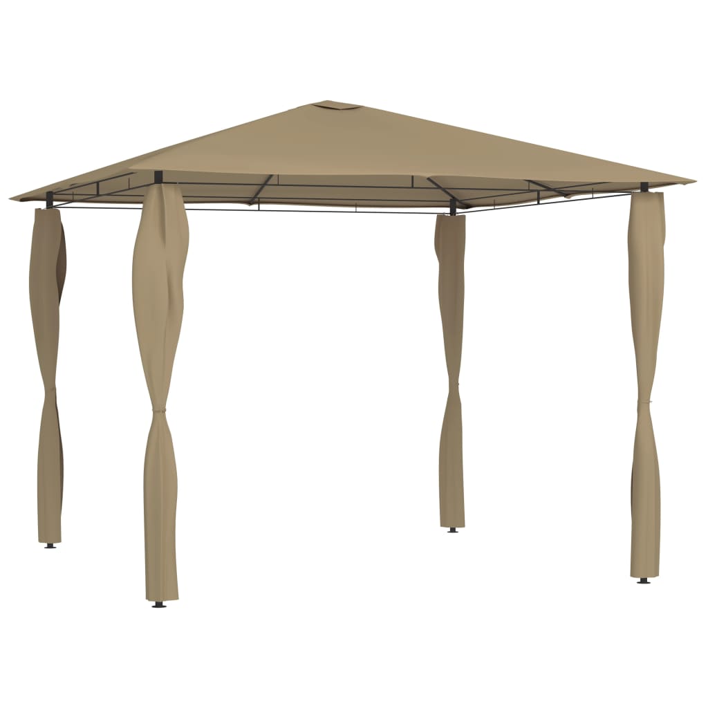Κιόσκι με Καλύμματα Στύλων Taupe 3 x 3 x 2,6 μ. 160 γρ./μ²