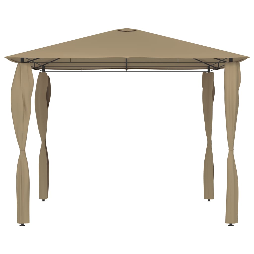Κιόσκι με Καλύμματα Στύλων Taupe 3 x 3 x 2,6 μ. 160 γρ./μ²