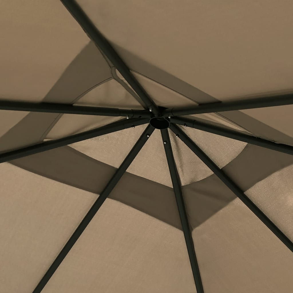 Κιόσκι με Καλύμματα Στύλων Taupe 3 x 3 x 2,6 μ. 160 γρ./μ²