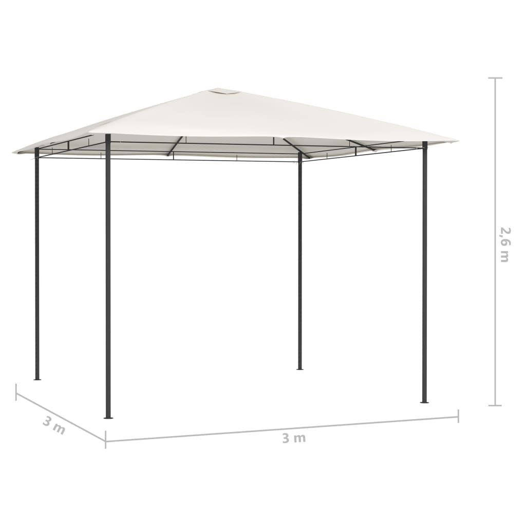 Κιόσκι Κρεμ 3 x 3 x 2,6 μ. 160 γρ./μ²