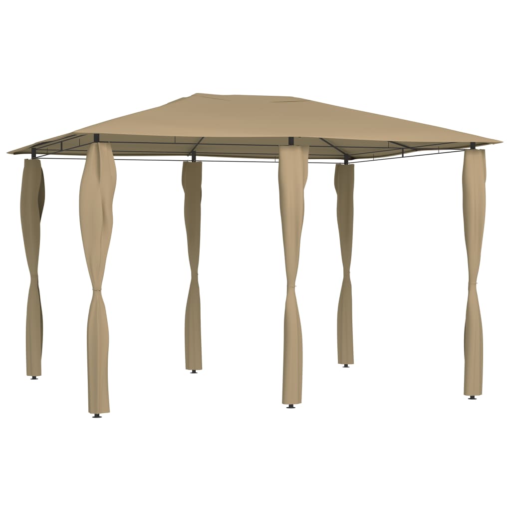 Κιόσκι με Καλύμματα Στύλων Taupe 3 x 4 x 2,6 μ. 160 γρ./μ²