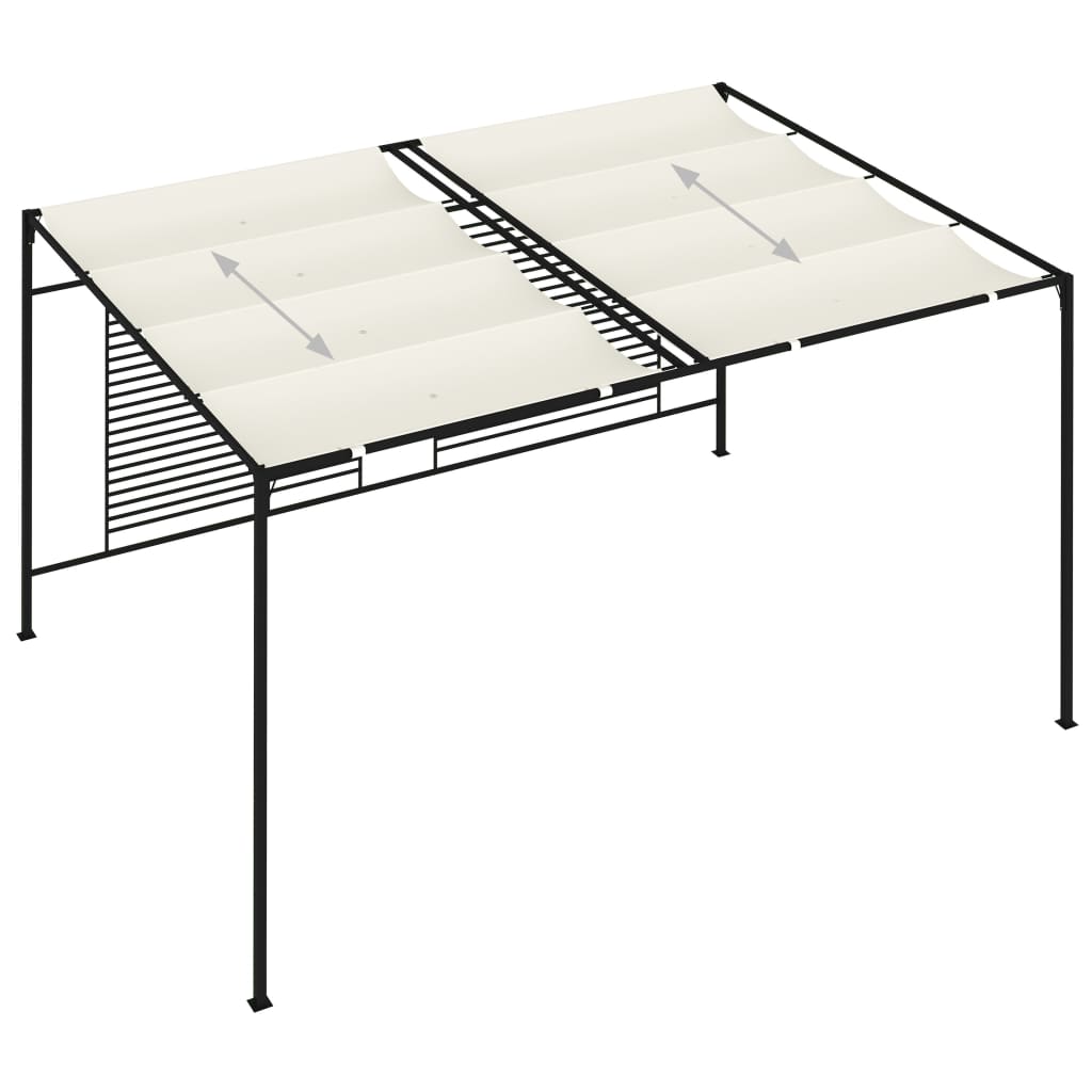 Πέργκολα με Πτυσσόμενη Οροφή Κρεμ 3 x 4 x 2,3 μ. 180 γρ./μ²
