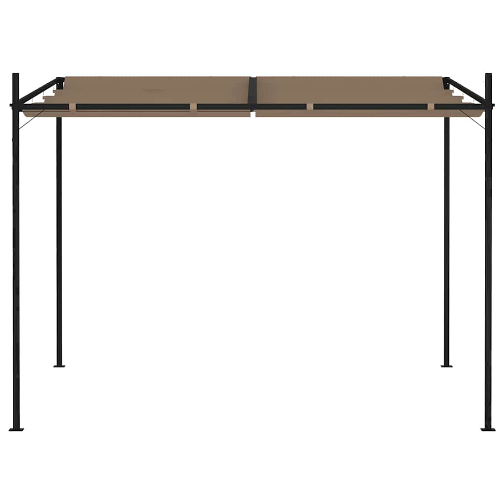 Κιόσκι με Πτυσσόμενη Οροφή Taupe 300 x 300 x 233 εκ.