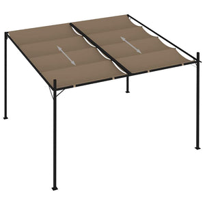 Κιόσκι με Πτυσσόμενη Οροφή Taupe 300 x 300 x 233 εκ.