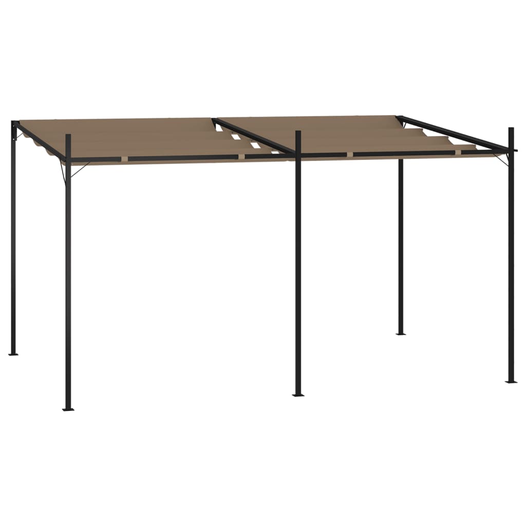 Κιόσκι με Πτυσσόμενη Οροφή Taupe 400 x 300 x 233 εκ.