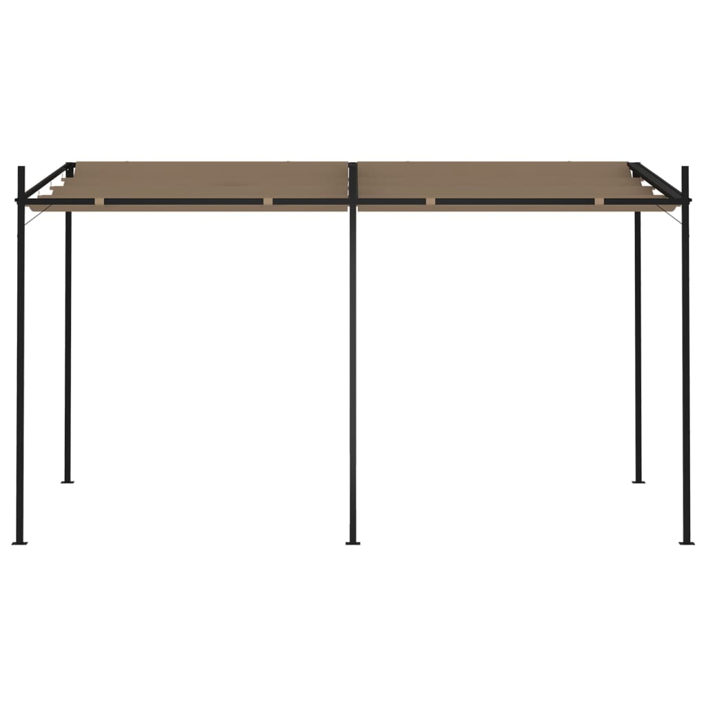 Κιόσκι με Πτυσσόμενη Οροφή Taupe 400 x 300 x 233 εκ.
