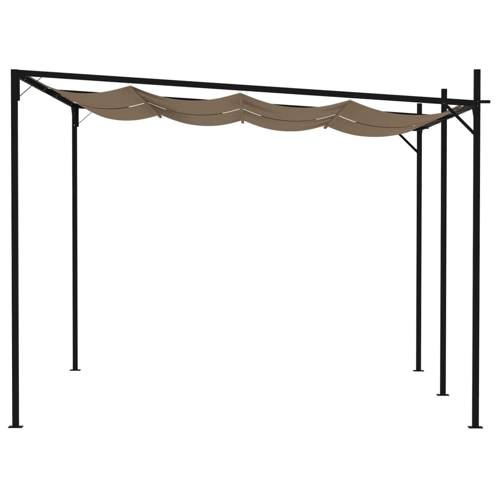 Κιόσκι με Πτυσσόμενη Οροφή Taupe 400 x 300 x 233 εκ.