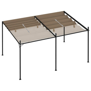 Κιόσκι με Πτυσσόμενη Οροφή Taupe 400 x 300 x 233 εκ.