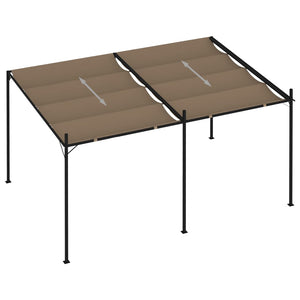 Κιόσκι με Πτυσσόμενη Οροφή Taupe 400 x 300 x 233 εκ.