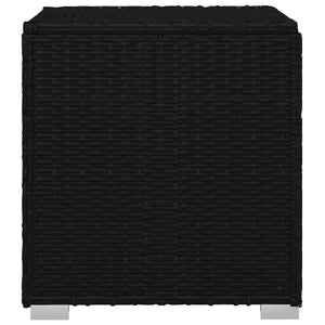 Σετ Ξαπλώστρες με Τραπέζι 3 τεμ. Μαύρο από Συνθετικό Ρατάν - PAKOBAZAAR
