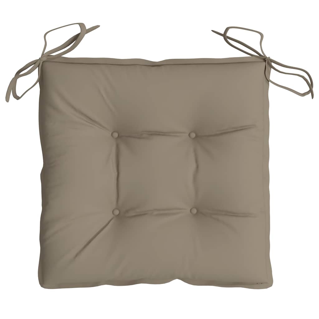 Μαξιλάρια Καρέκλας Κήπου 6 τεμ. Taupe 40x40x7 εκ. Υφασμάτινα