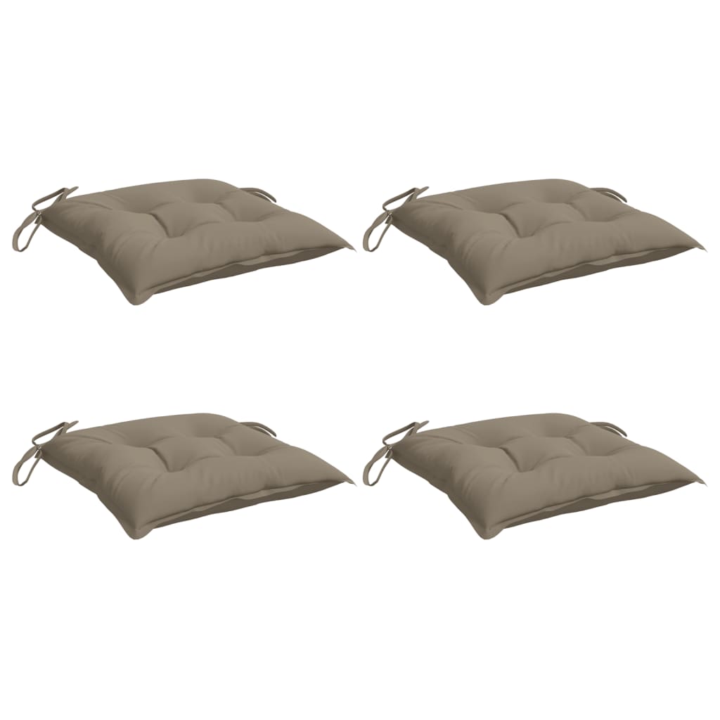 Μαξιλάρια Καρέκλας Κήπου 4 τεμ. Taupe 50x50x7 εκ. Oxford Ύφασμα