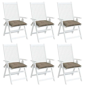 Μαξιλάρια Καρέκλας Κήπου 6 τεμ. Taupe 50x50x7 εκ. Oxford Ύφασμα