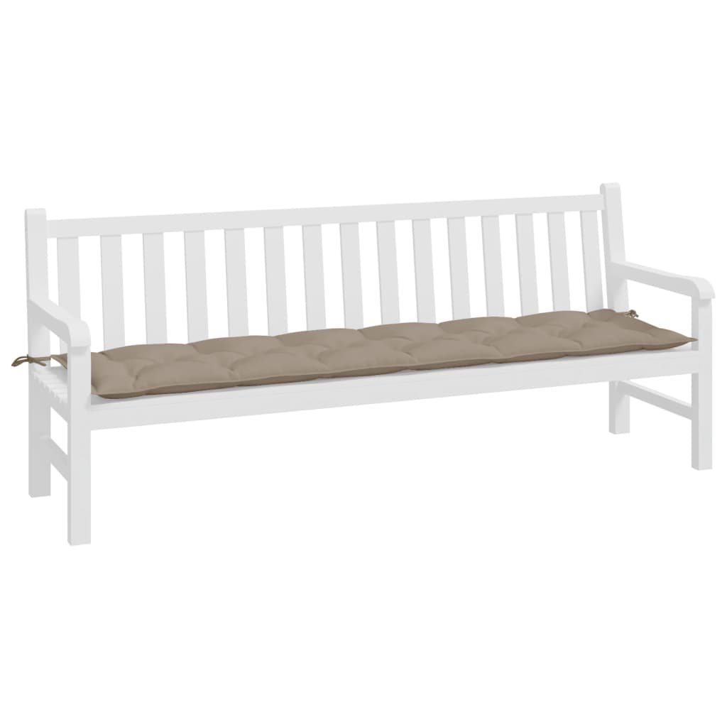 Μαξιλάρι Πάγκου Κήπου Taupe 200x50x7 εκ. Ύφασμα Oxford