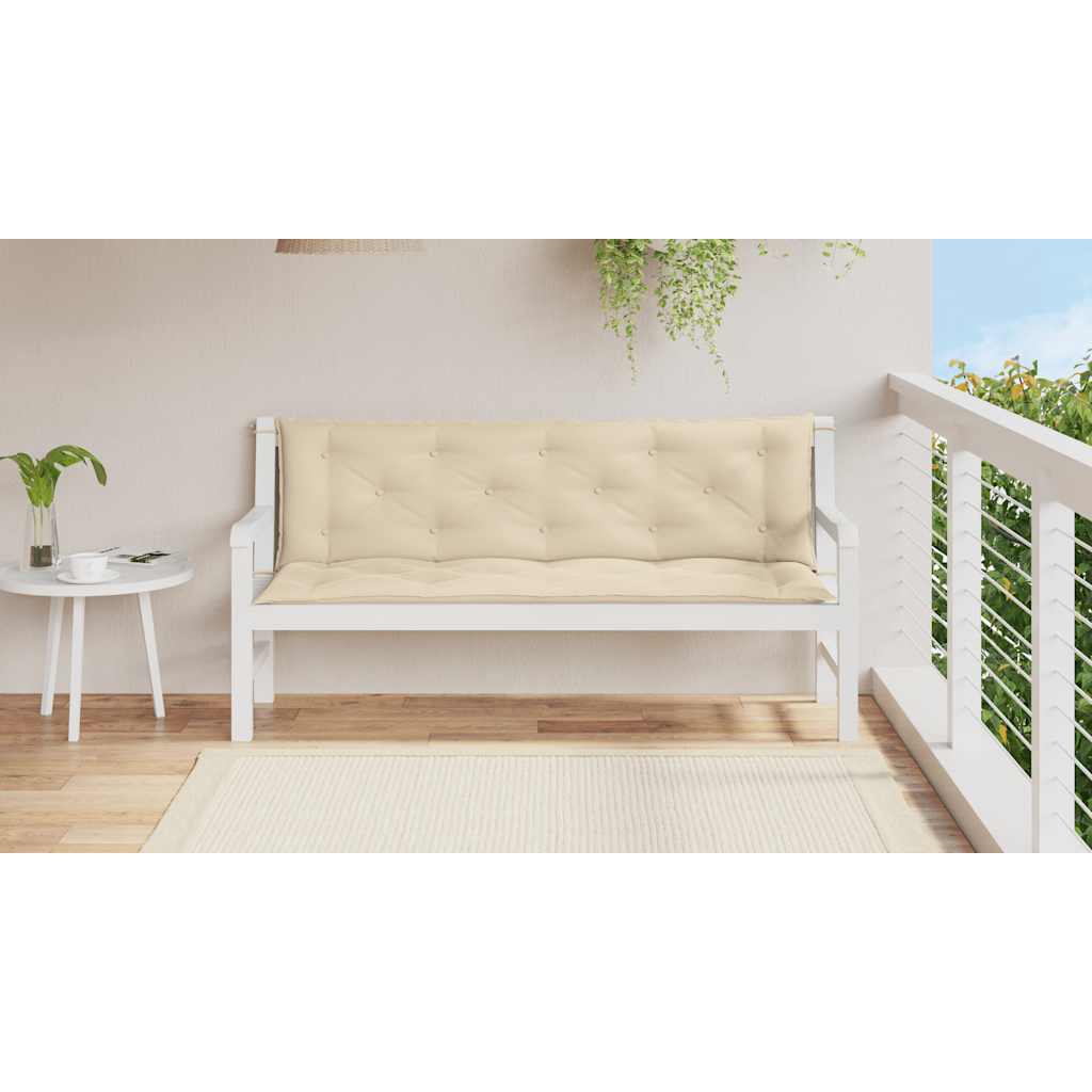 Μαξιλάρι Πάγκου Κήπου Μπεζ 150x(50+50)x7 εκ. Ύφασμα Oxford