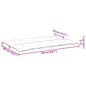 Μαξιλάρι Πάγκου Κήπου Πράσινο 150x(50+50)x7 εκ. Ύφασμα Oxford