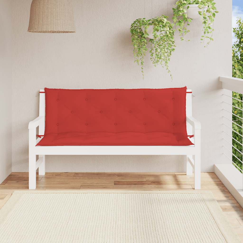 Μαξιλάρι Πάγκου Κήπου Κόκκινο 150x(50+50)x7 εκ. Ύφασμα Oxford