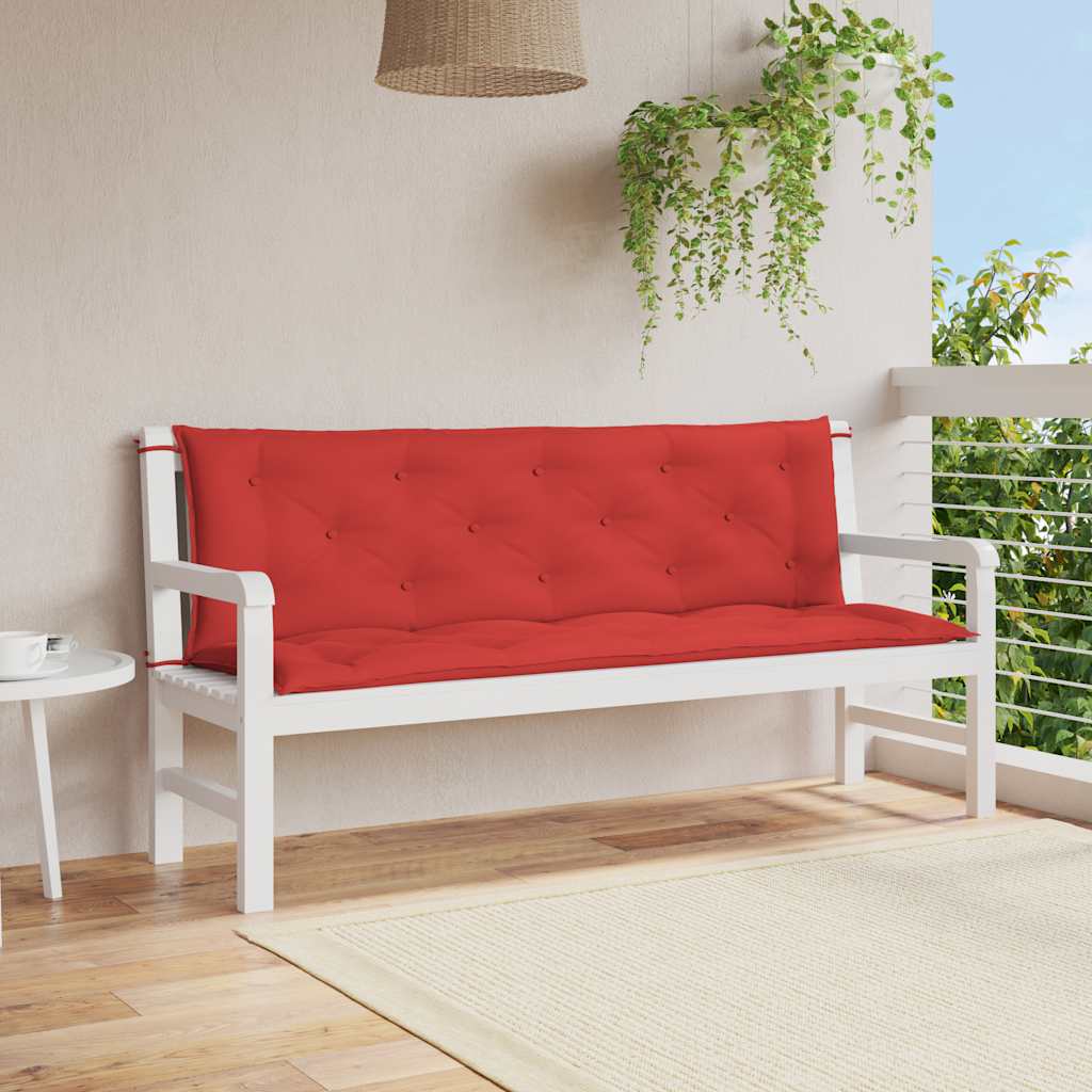 Μαξιλάρι Πάγκου Κήπου Κόκκινο 150x(50+50)x7 εκ. Ύφασμα Oxford