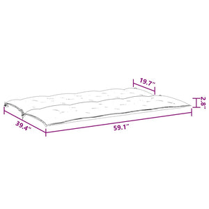 Μαξιλάρι Πάγκου Κήπου Μαύρο 150x(50+50)x7 εκ. Ύφασμα Oxford