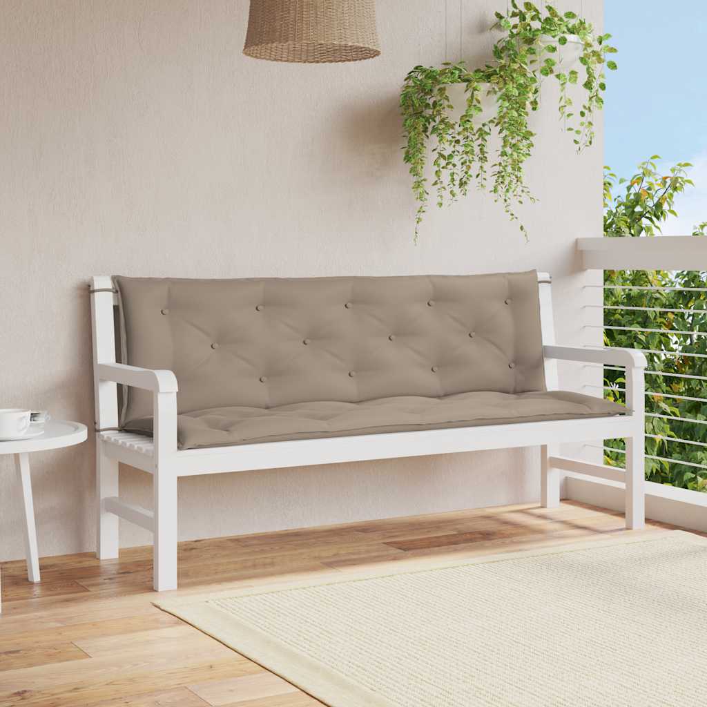 Μαξιλάρι Πάγκου Κήπου Taupe 150x(50+50)x7 εκ. Ύφασμα Oxford