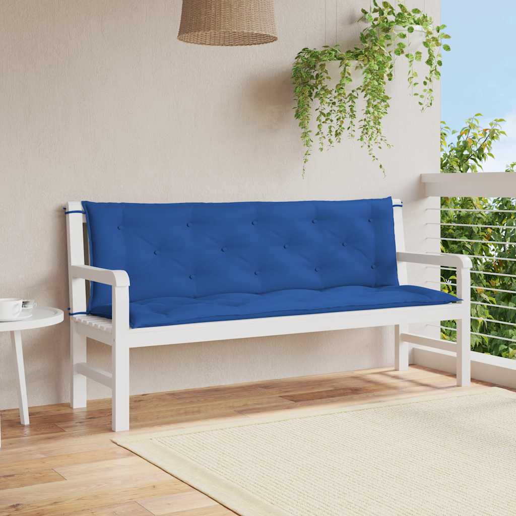 Μαξιλάρι Πάγκου Κήπου Μπλε 150x(50+50)x7 εκ. Ύφασμα Oxford