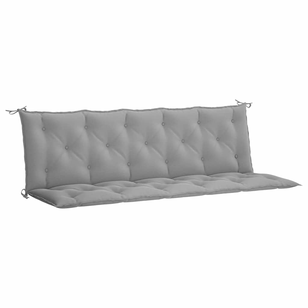 Μαξιλάρι Πάγκου Κήπου Γκρι 180x(50+50)x7 εκ. Ύφασμα Oxford