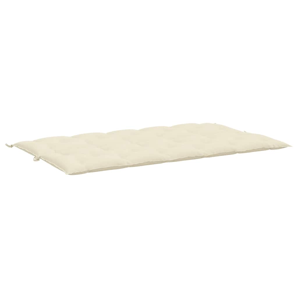 Μαξιλάρι Πάγκου Κήπου Κρεμ Λευκό 180x(50+50)x7εκ. Ύφασμα Oxford