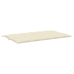 Μαξιλάρι Πάγκου Κήπου Κρεμ Λευκό 180x(50+50)x7εκ. Ύφασμα Oxford