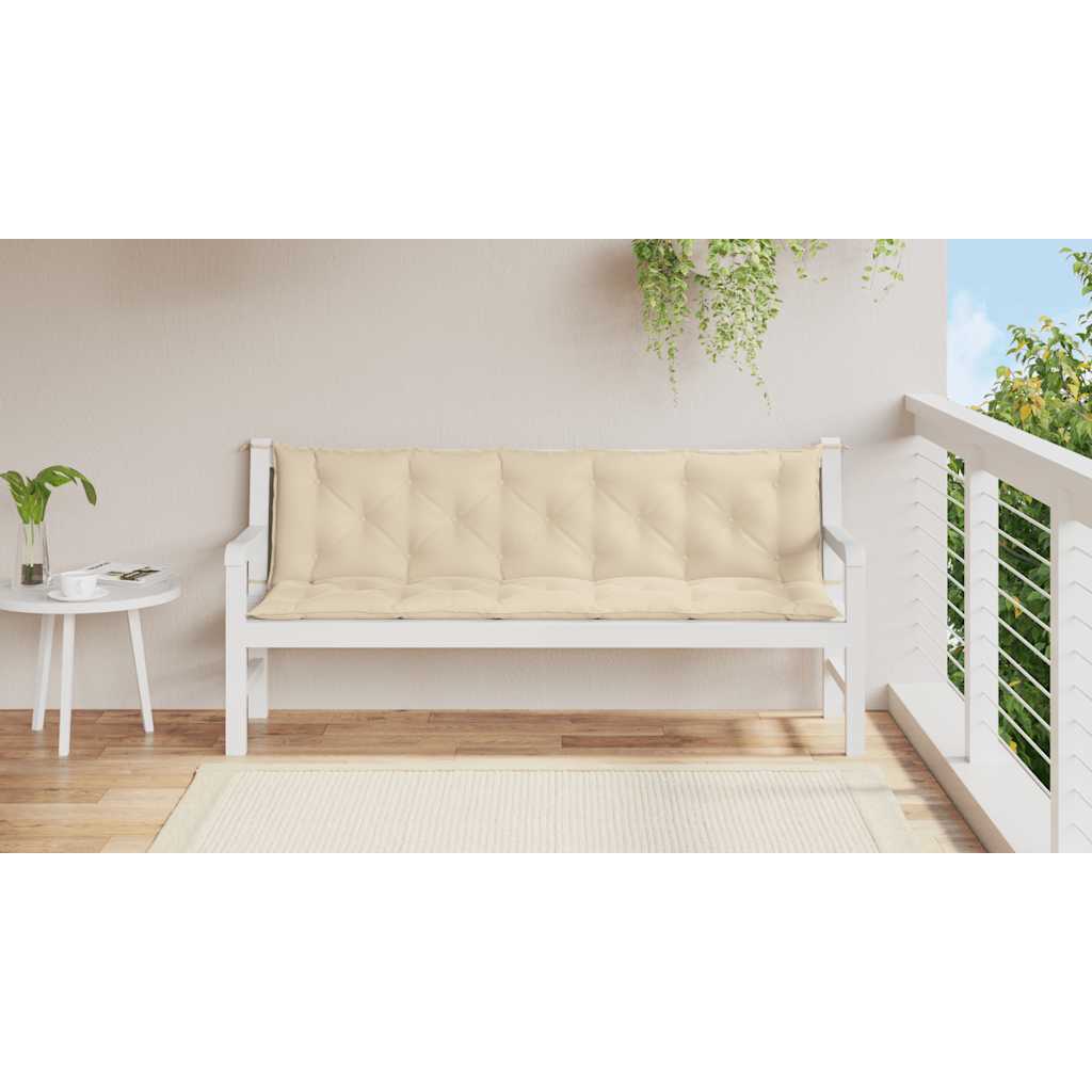 Μαξιλάρι Πάγκου Κήπου Γκρι 180x(50+50)x7 εκ. Ύφασμα Oxford