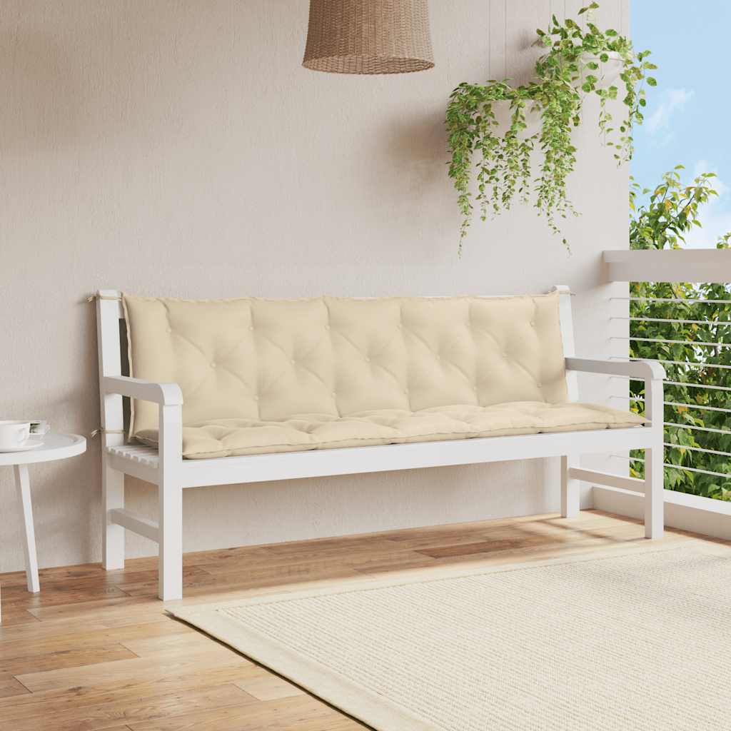 Μαξιλάρι Πάγκου Κήπου Γκρι 180x(50+50)x7 εκ. Ύφασμα Oxford