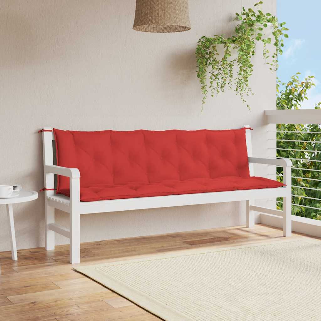 Μαξιλάρι Πάγκου Κήπου Κόκκινο 180x(50+50)x7 εκ. Ύφασμα Oxford