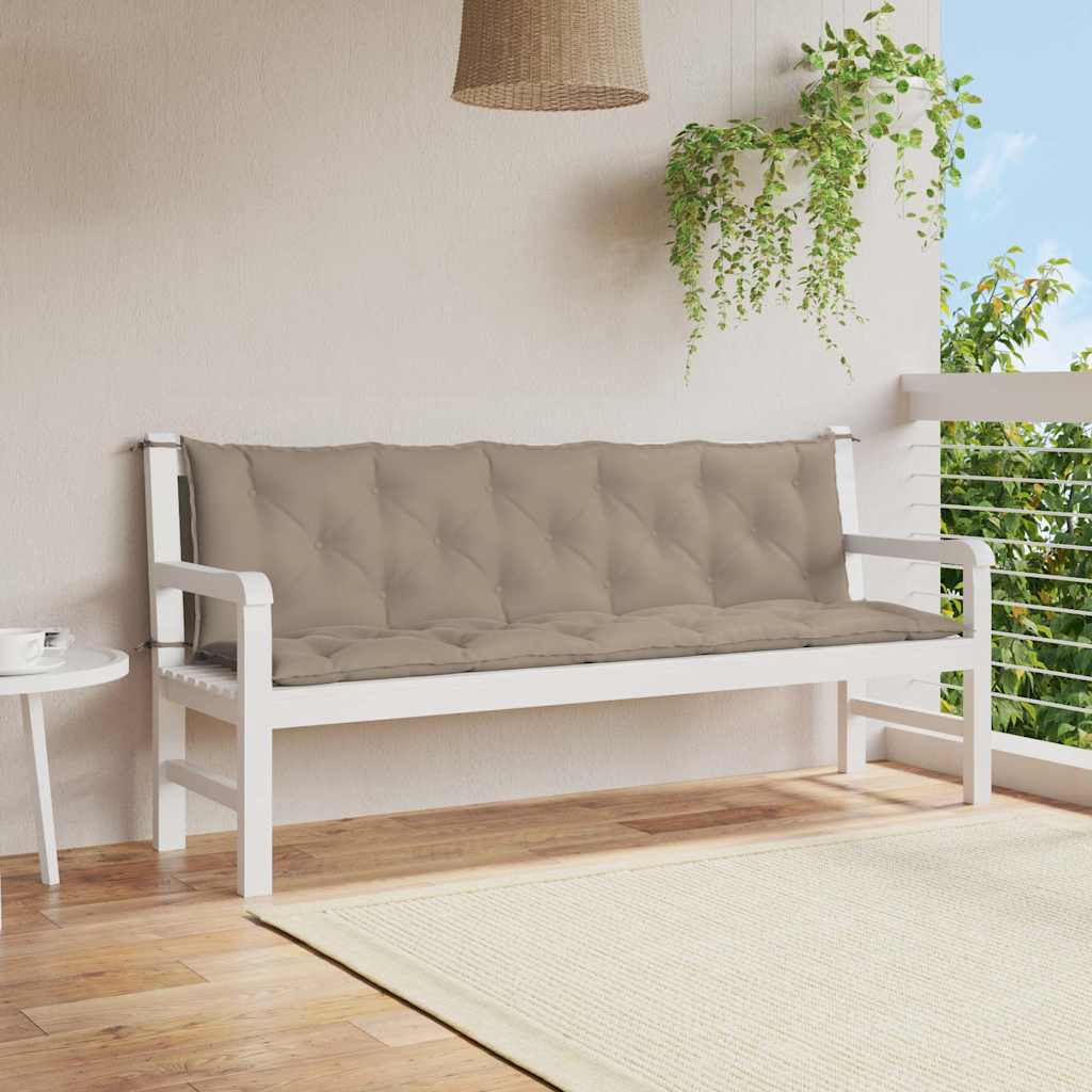 Μαξιλάρι Πάγκου Κήπου Taupe 180x(50+50)x7 εκ. Ύφασμα Oxford