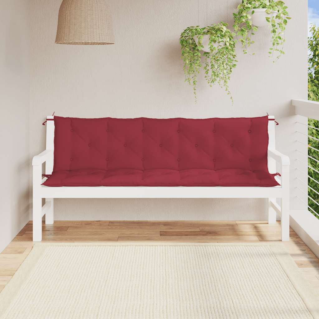 Μαξιλάρι Πάγκου Κήπου Μπορντό 180x(50+50)x7 εκ. Ύφασμα Oxford