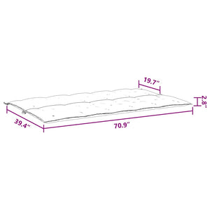 Μαξιλάρι Πάγκου Κήπου Μπλε 180x(50+50)x7 εκ. Ύφασμα Oxford - Pakobazaar