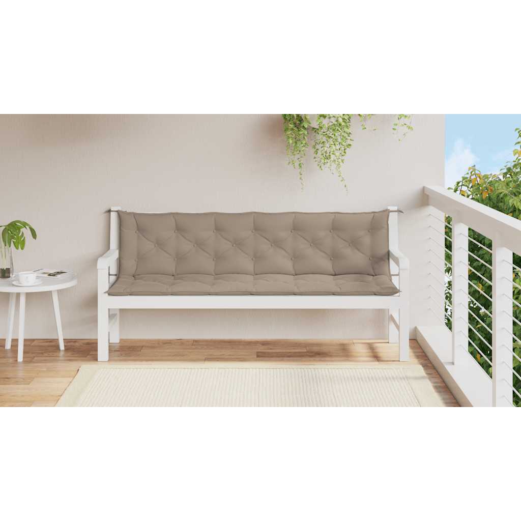 Μαξιλάρι Πάγκου Κήπου Taupe 200x(50+50)x7 εκ. Ύφασμα Oxford - Pakobazaar