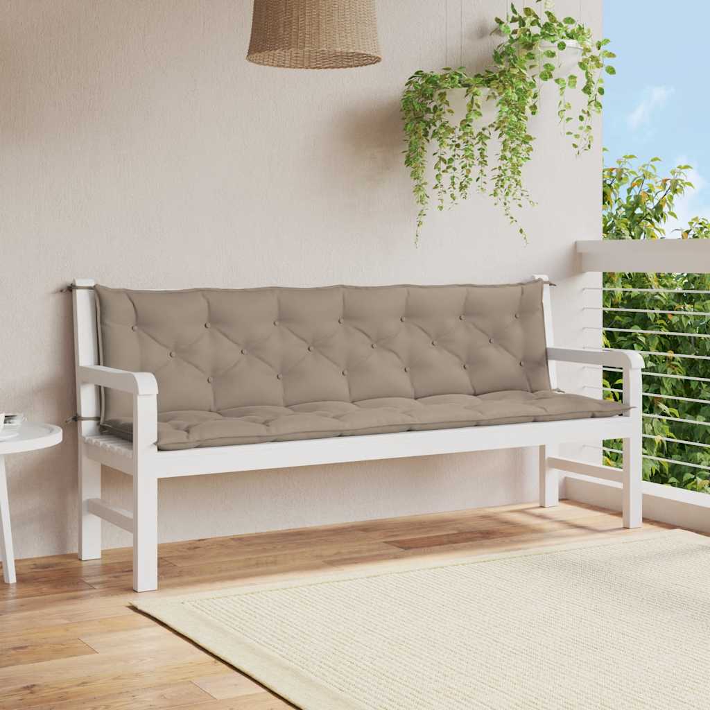 Μαξιλάρι Πάγκου Κήπου Taupe 200x(50+50)x7 εκ. Ύφασμα Oxford - Pakobazaar