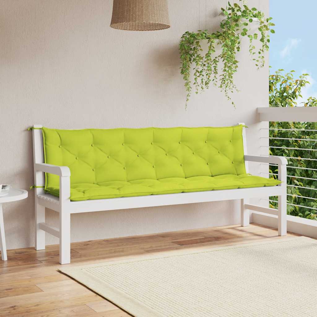 Μαξιλάρι Πάγκου Κήπου Αν. Πράσινο 200x(50+50)x7εκ Ύφασμα Oxford